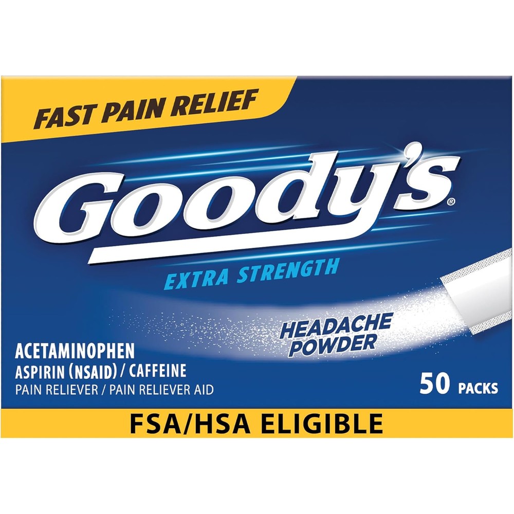 Goody's Pain Relief Powders Extra Strength Headache Powder 50 count box front view