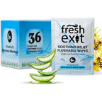 FreshExit Flushable Hemorrhoid Wipes 36 count pack front view