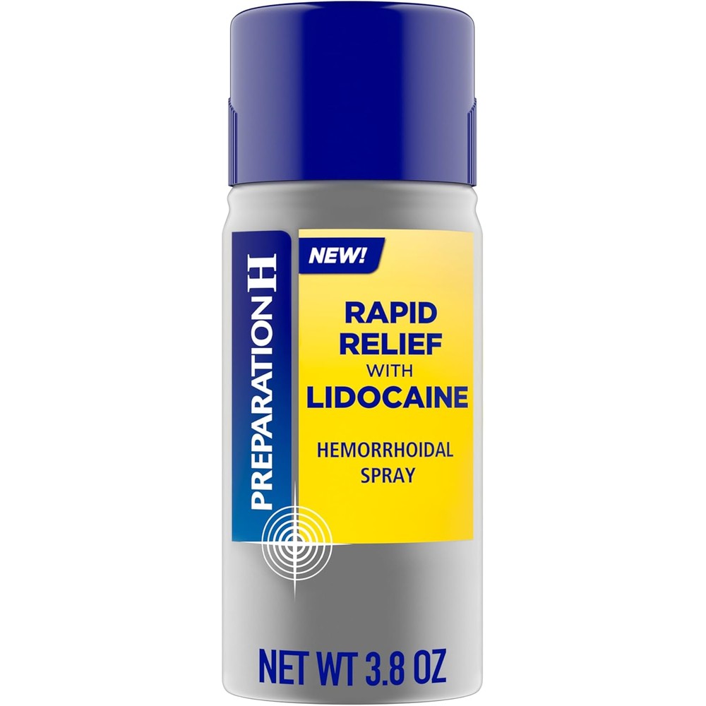 Preparation H Rapid Relief Hemorrhoidal Spray front view for numbing pain relief