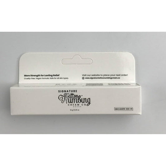 Recticare Signature Numbing Cream front view of the ten gram tube for topical pain relief.