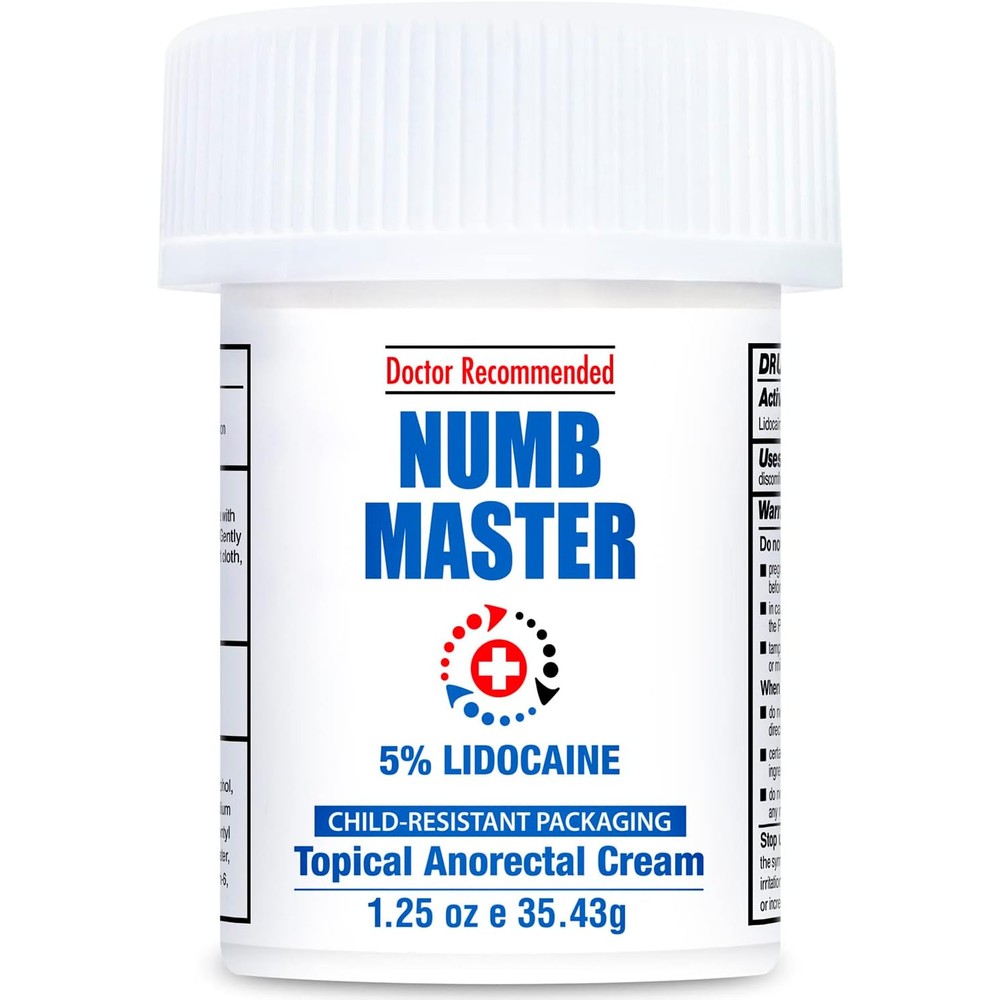 Clinical Resolution Numb Master five percent lidocaine numbing cream front view for topical pain relief