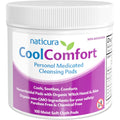 Naticura CoolComfort hemorrhoid relief cleansing pads front jar view for cooling relief
