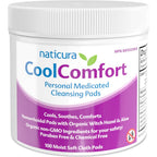 Naticura CoolComfort hemorrhoid relief cleansing pads front jar view for cooling relief