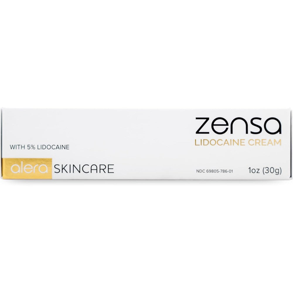 Zensa Numbing Cream 5 percent lidocaine 30g front packaging view for premium pain relief