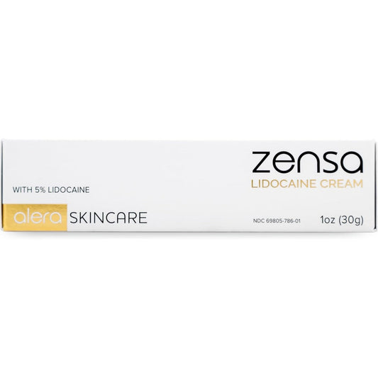 Zensa Numbing Cream 5 percent lidocaine 30g front packaging view for premium pain relief