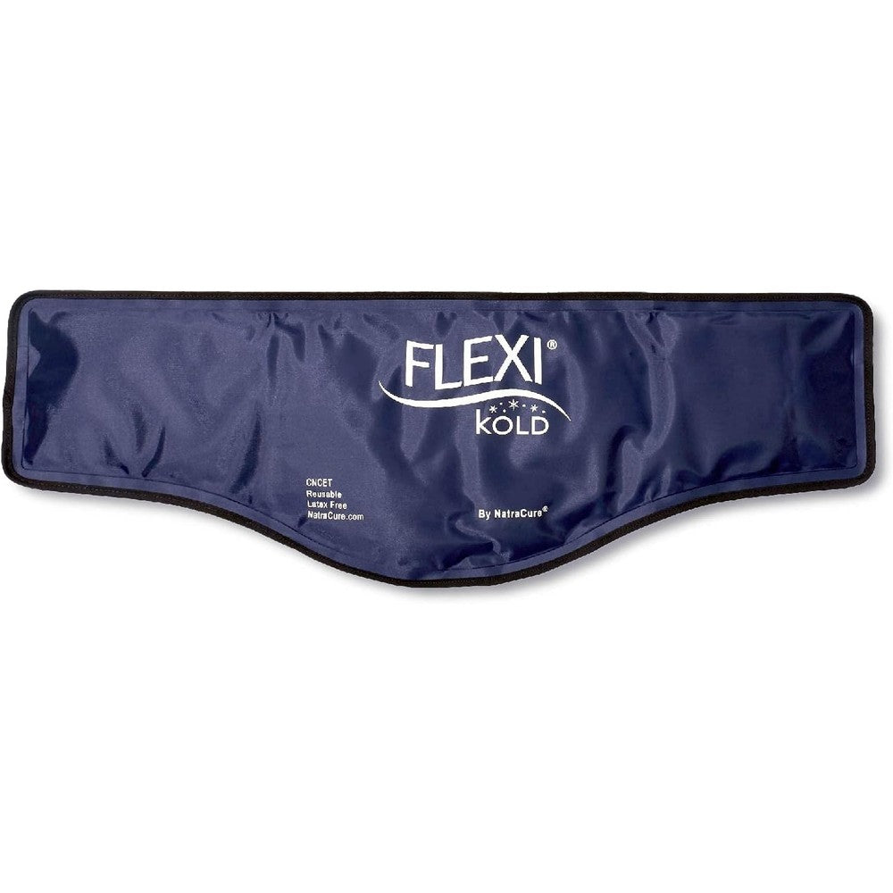 NatraCure FlexiKold Gel Neck Ice Pack front view for pain relief