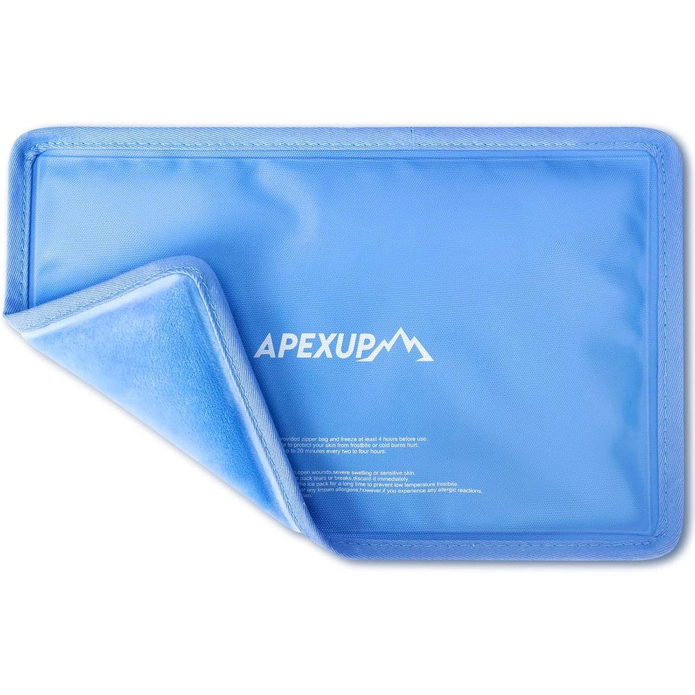 APEXUP reusable gel ice pack front view for muscle pain relief