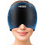 Hesee Migraine Relief Cap black front view for headache therapy