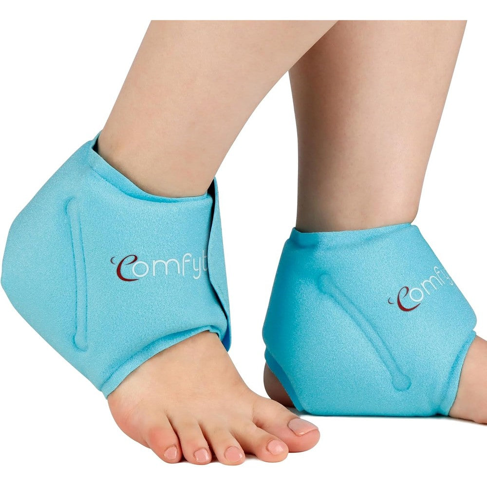 Comfytemp ankle ice pack wrap set front view