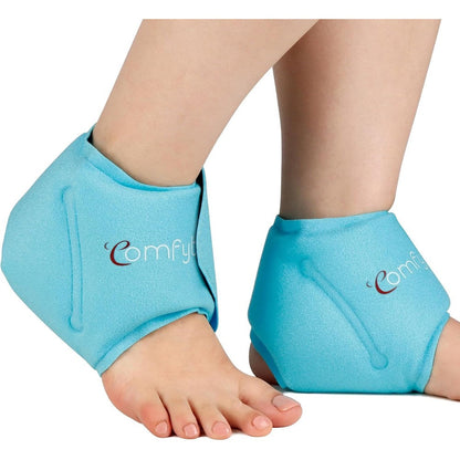 Comfytemp ankle ice pack wrap set front view