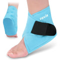 Revix ankle ice pack wrap front view for foot pain relief
