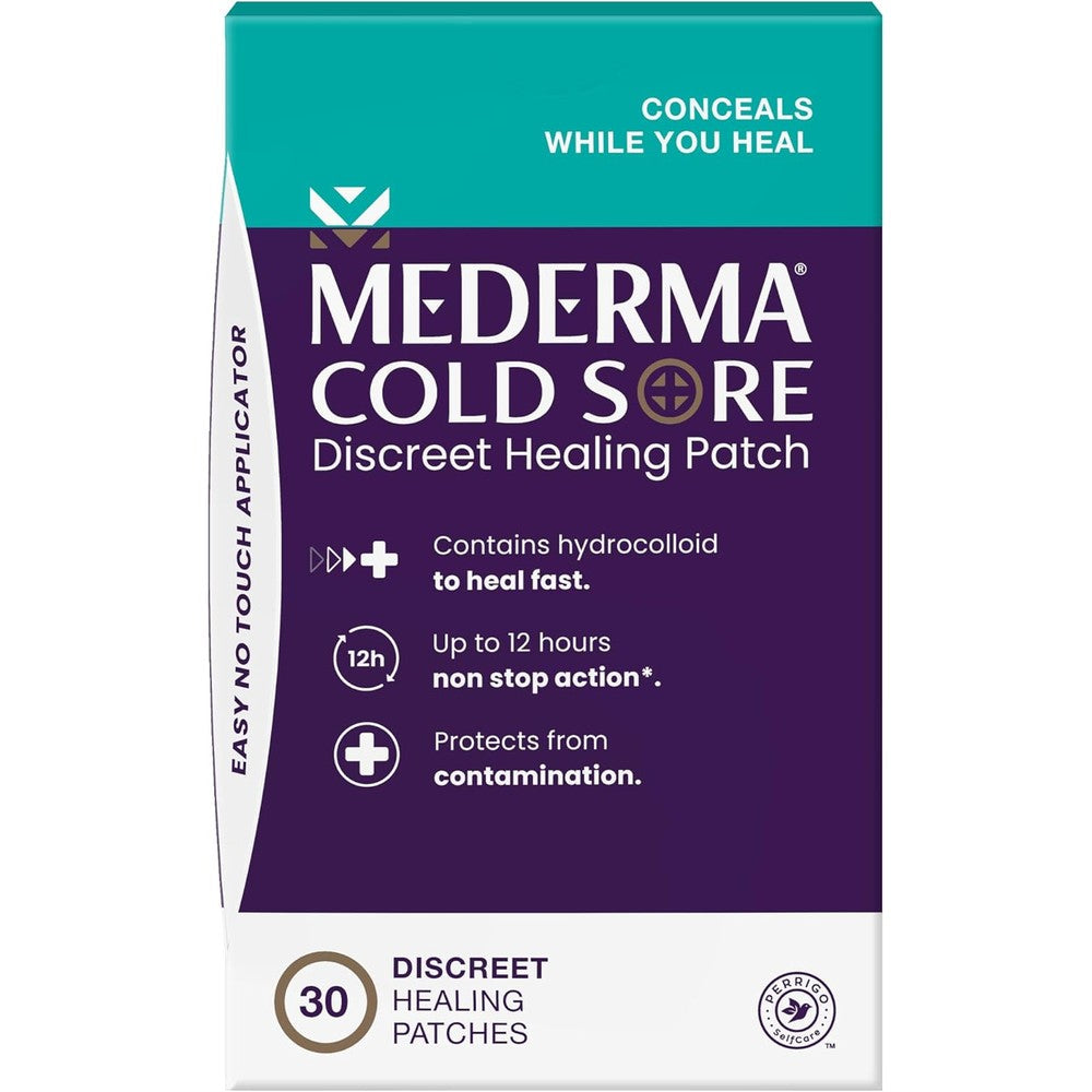 Mederma Cold Sore Discreet Healing Patch front view 30 count