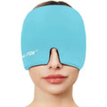 Exquislife Migraine Headache Relief Cap front view blue ice wrap