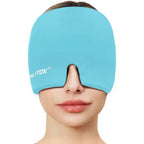 Exquislife Migraine Headache Relief Cap front view blue ice wrap
