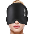 Onlycare Migraine Relief Cap black gel wrap front view