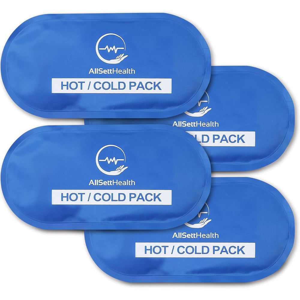 AllSett Health Reusable Hot and Cold Gel Ice Packs 4 pack set front view