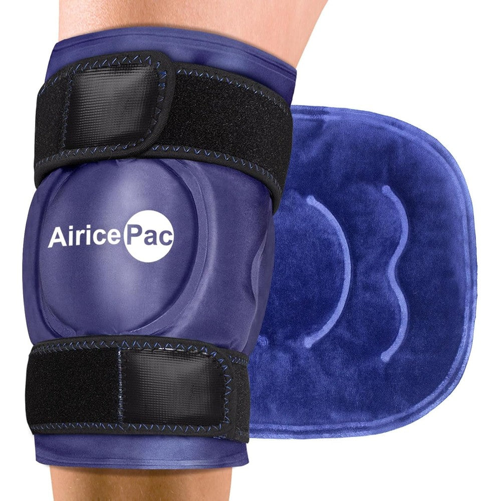 AiricePac knee ice pack front view for pain relief