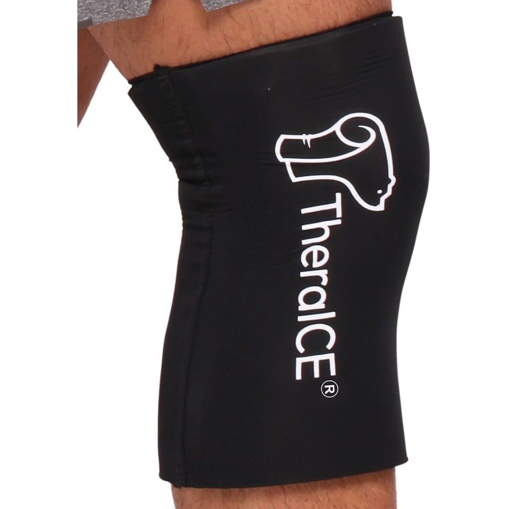 TheraICE Rx knee and elbow compression ice pack sleeve front view