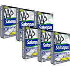 Salonpas Lidocaine Maximum Strength Pain Relieving Gel Patch front view package of six patches for numbing relief