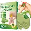 HGTG Herbal Knee Patches front view showing the thirty six count packaging.