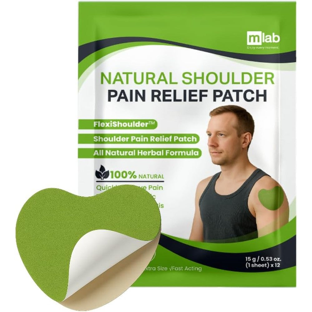 MLAB FlexiShoulder Natural Shoulder Relief Patch 12 count front view packaging
