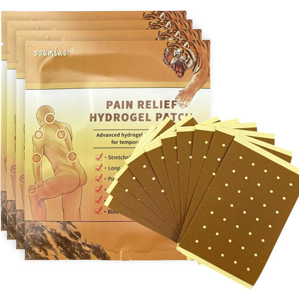 Ssumiao pain relief patches front view of the packaging showcasing the tiger graphic