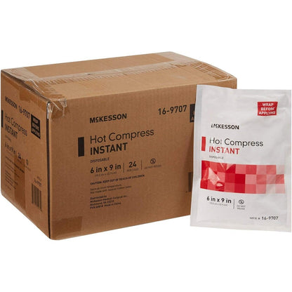 McKesson Instant Hot Compress twenty four pack box front view