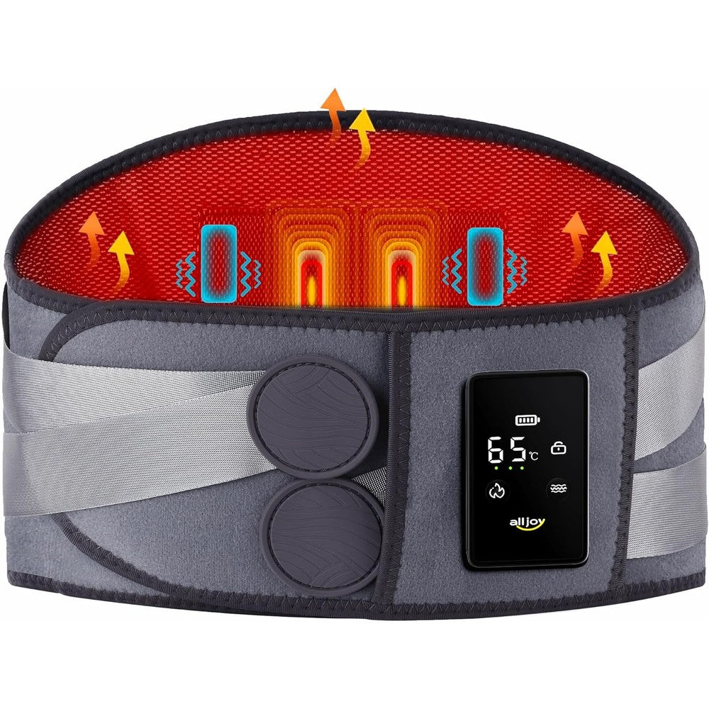 ALLJOY Cordless Heating Pad front view showing digital touch screen display.
