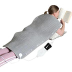 Kingte extra large electric heating pad front view showing full product layout