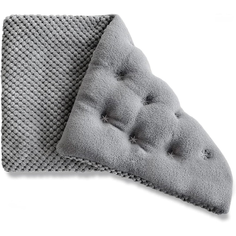 UNCN wide microwave heating pad front view showing its large rectangular layout with dark purple plush fabric surface