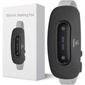 Flyhorse electric menstrual heating pad front view showing sleek black design and digital control panel