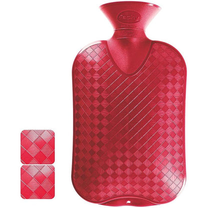 Fashy 2.0 Litre Cranberry Plain Hot Water Bottle front view