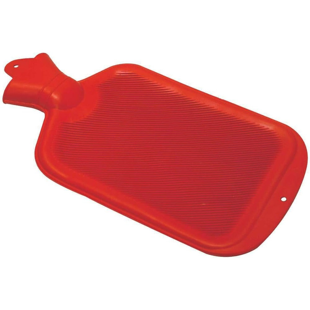 Relief Pak red rubber hot water bottle front view for pain relief