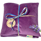 Koya Naturals soft velvet flax seed heating pillow in deep purple