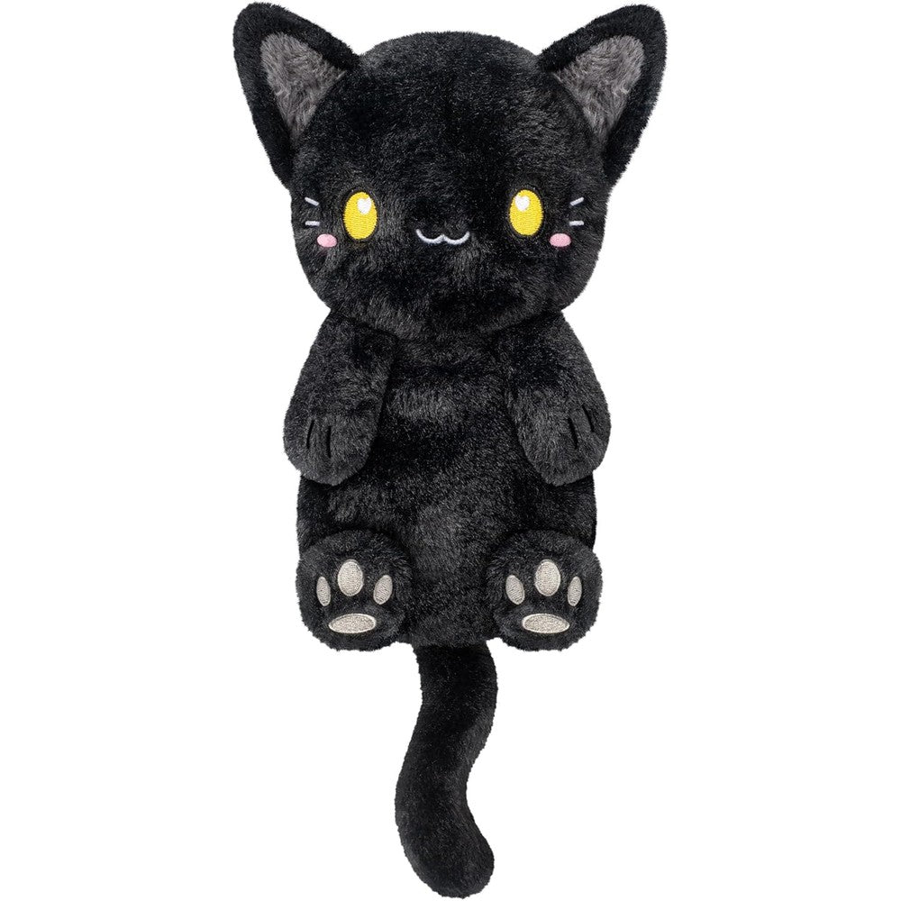 Happy Fuel Black Cat Microwavable Heating Pad 1.5 Pounds Unscented Plush Stuffed Animal For Muscle Relief And Cramp Comfort - Image 1