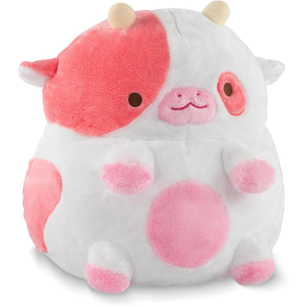 Shopzoki heatable strawberry scented cow plush front view for period cramp relief
