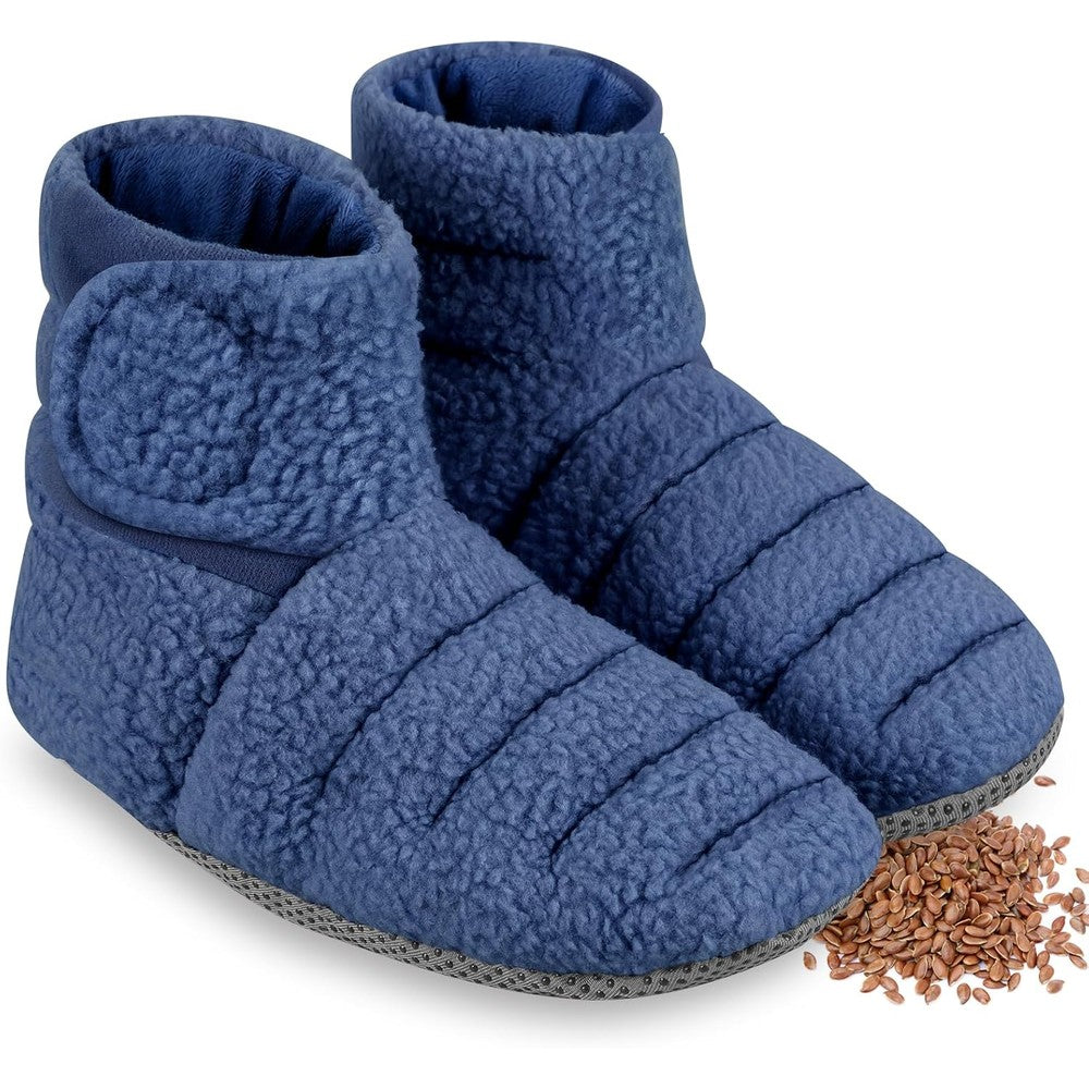 Revix microwavable booties front view navy color