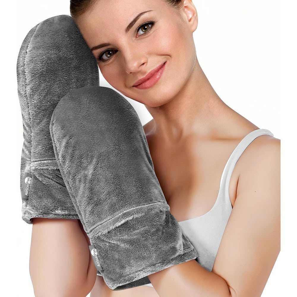 AiricePac Heated Mitts for Arthritis front view grey