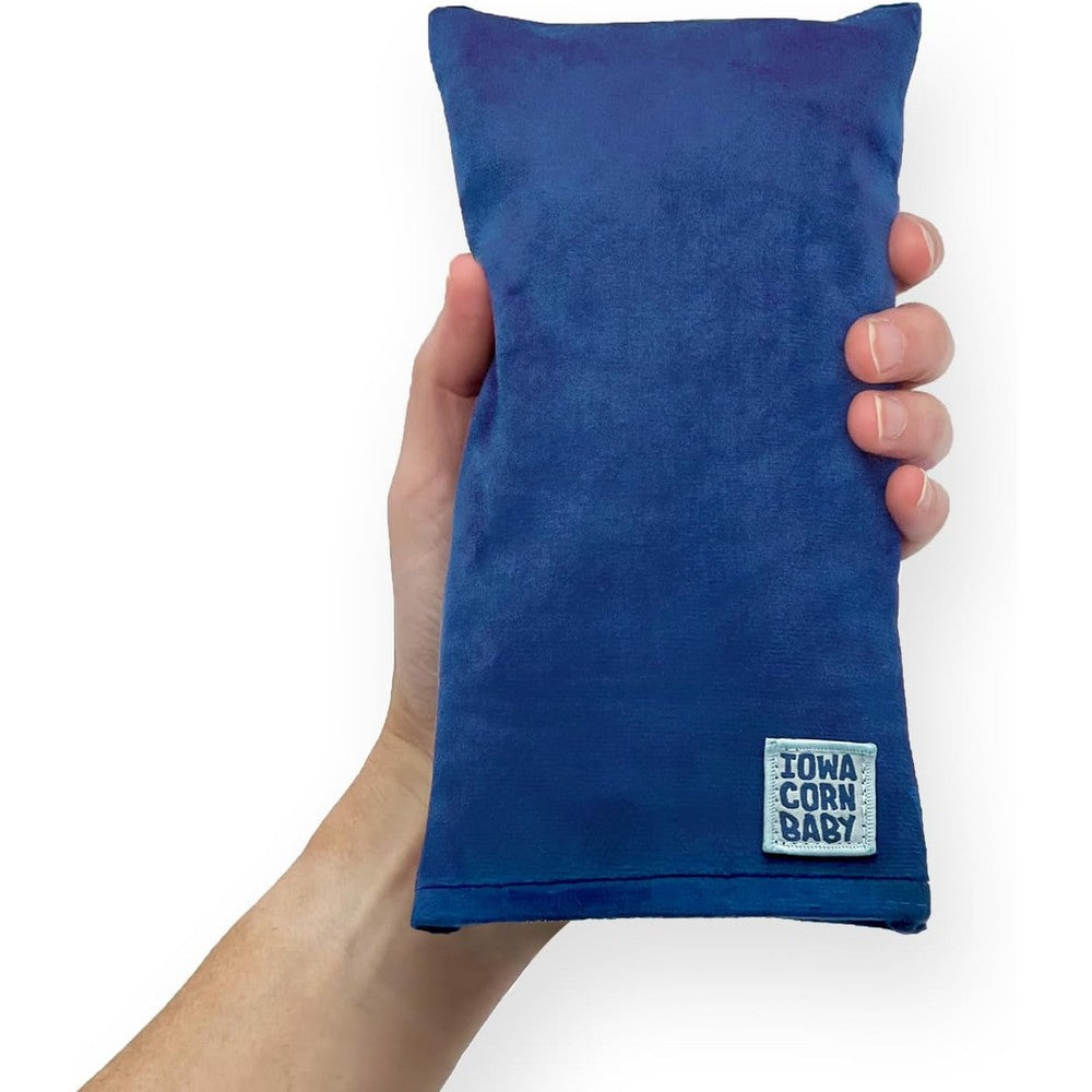 Iowa Corn Baby Mini heating pad in Oasis Blue front view