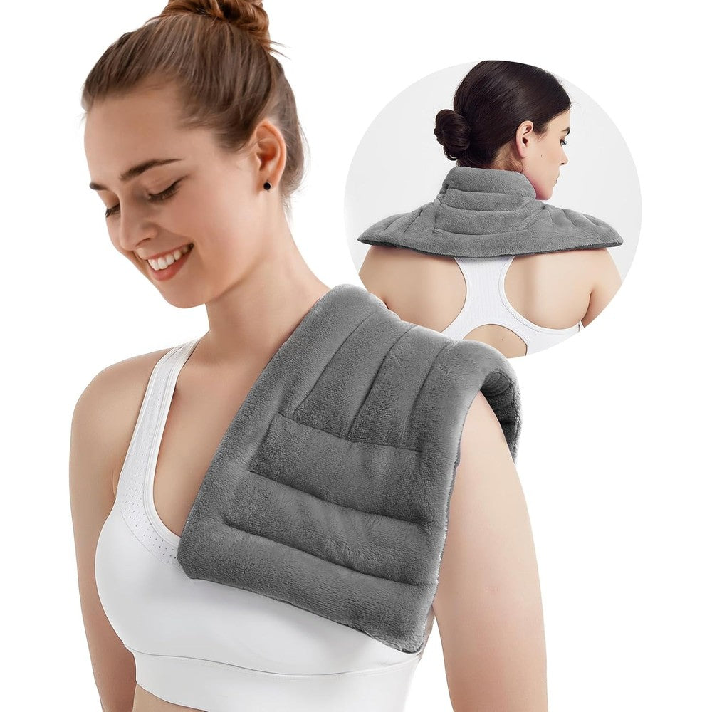 Meisenhome microwave heating pad front view grey fabric
