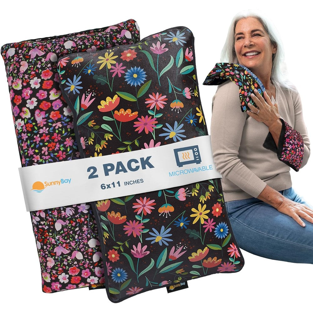 SunnyBay small microwave heating pad pack of two floral design
