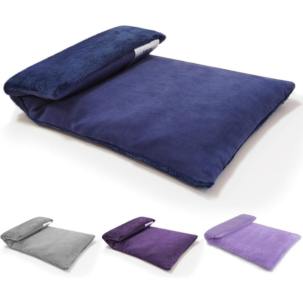 Uncn microwavable heating pad with lavender and flaxseed filling