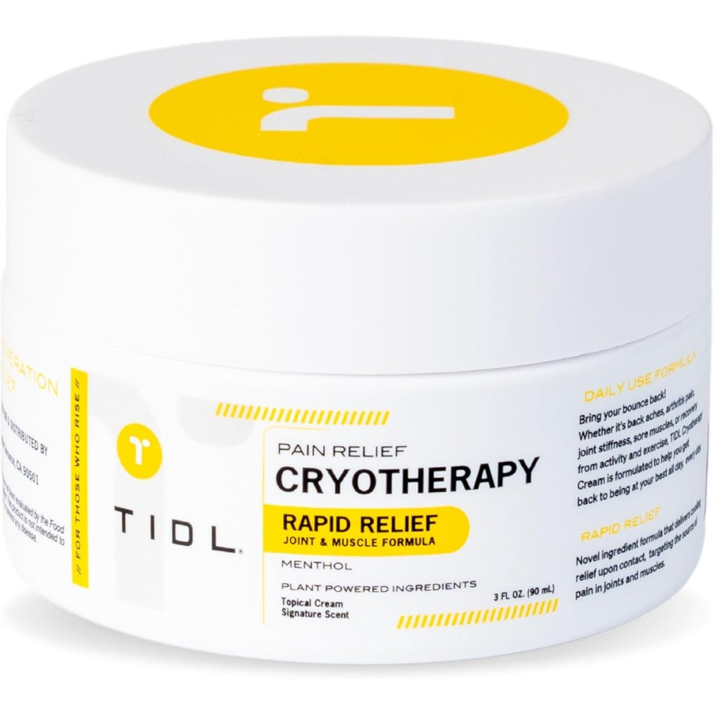 TIDL Cryotherapy Pain Relief Cream front view 3 fluid ounces