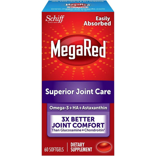 MegaRed Joint Care 60 softgels bottle front view