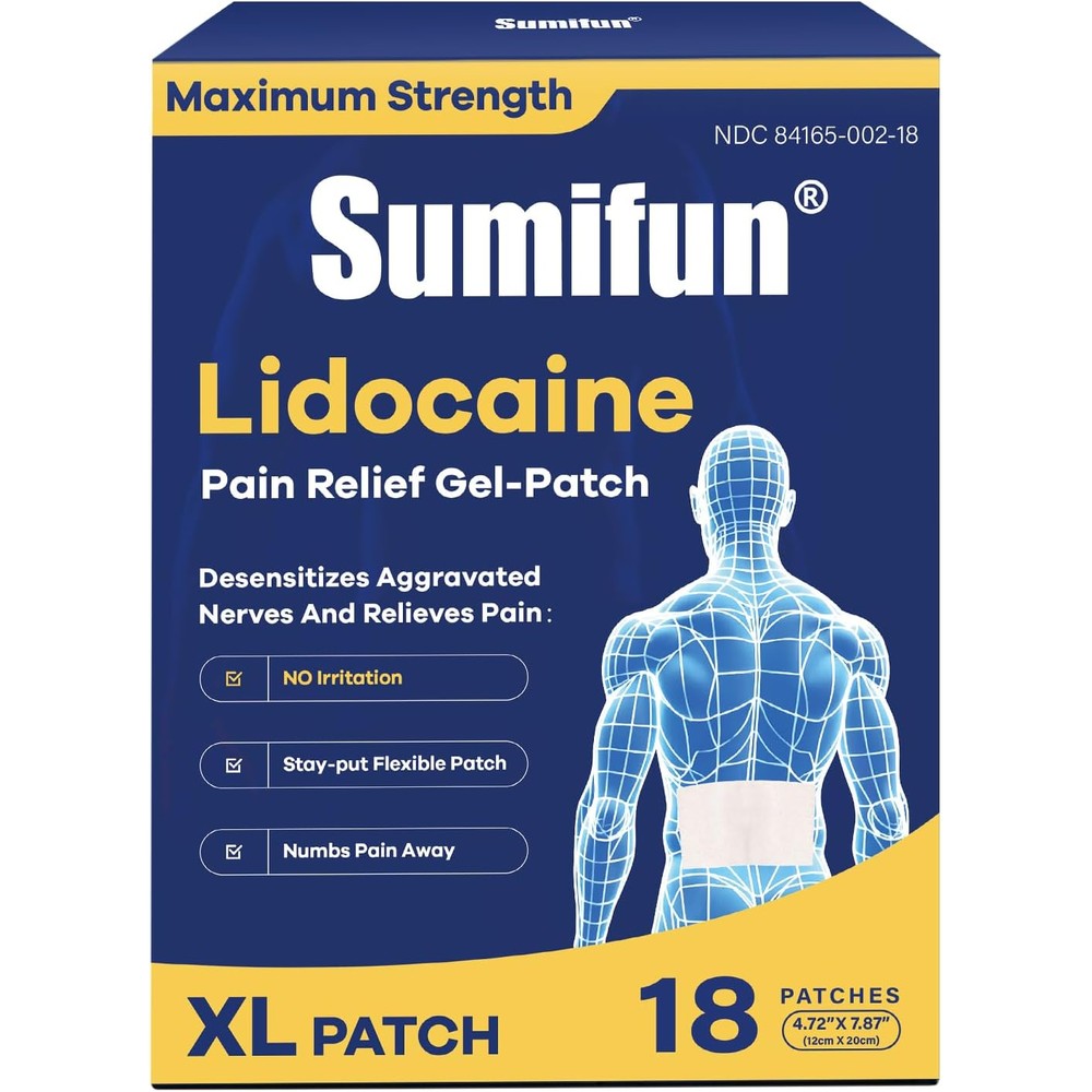 Sumifun 4% Lidocaine XL Pain Patches front of pack