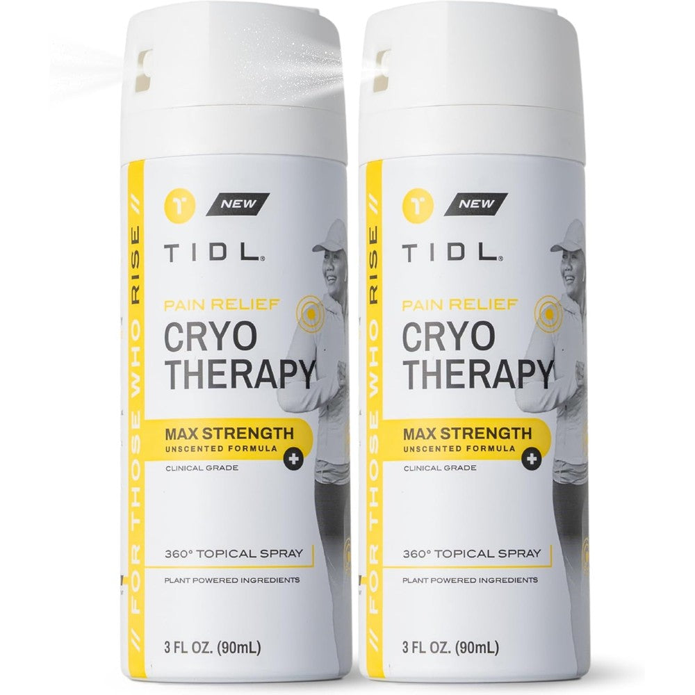 TIDL Cryotherapy Pain Relief Spray bottles front view