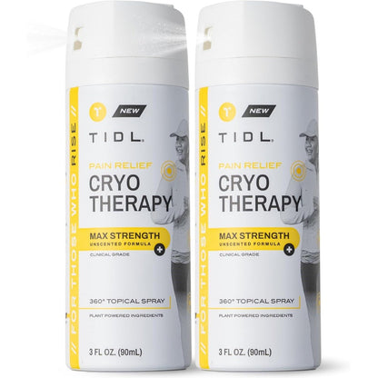 TIDL Cryotherapy Pain Relief Spray bottles front view