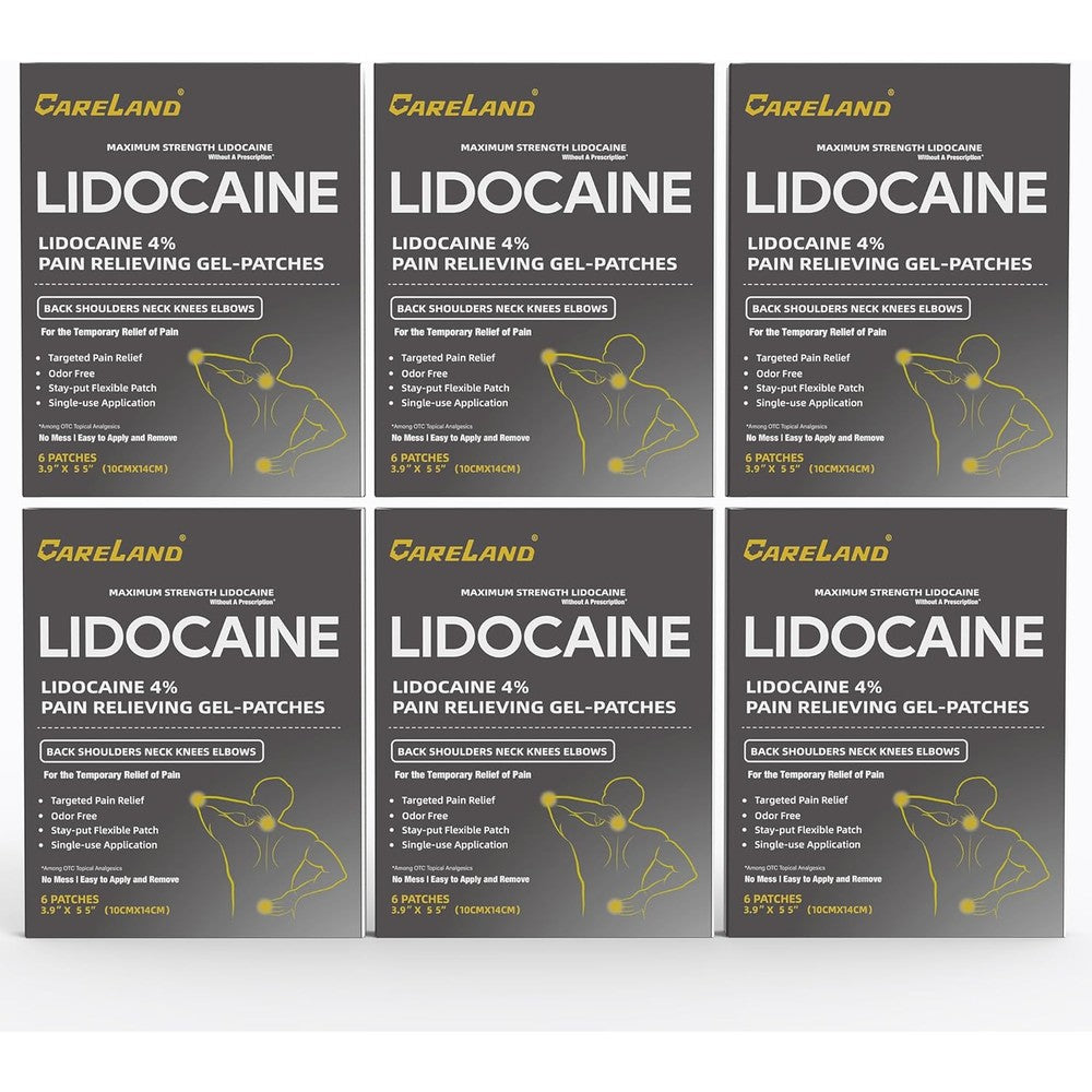 Careland 4% Lidocaine Pain Relief Patches 36 Count front view