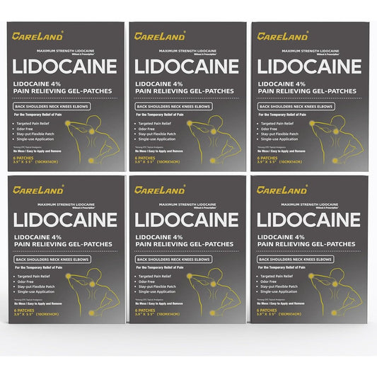 Careland 4% Lidocaine Pain Relief Patches 36 Count front view