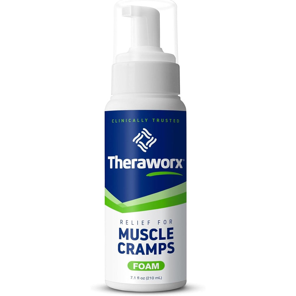 Theraworx Relief for Muscle Cramps Foam 7.1 Ounce bottle front view
